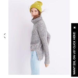 Madewell color flecked turtleneck sweater